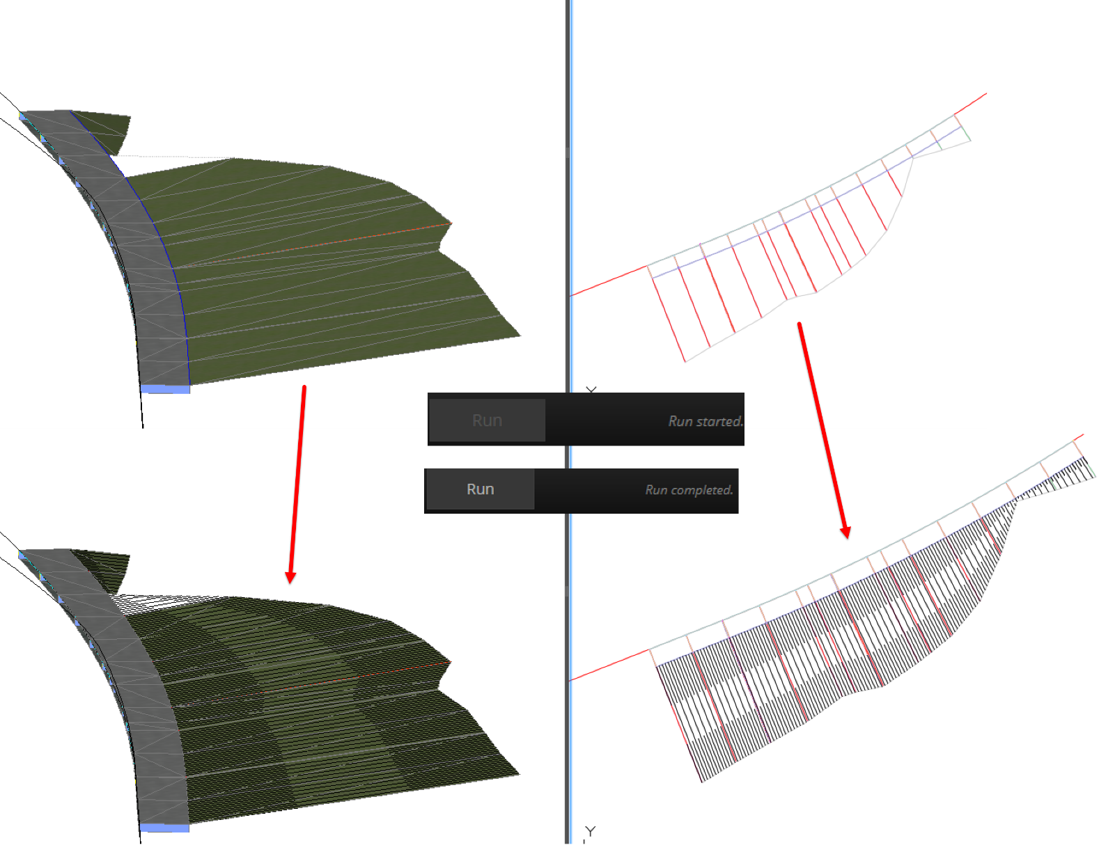3D intekenen van taludpatronen gebaseerd op Corridor Feature Lines